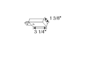Juno Track Lighting TU38 RP SL 2-Circuit Trac Master End Feed Connector, Reverse Polarity, Silver Color