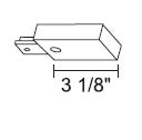 Juno Track Lighting TU38BL (TU38 BL) 2-Circuit Trac Master End Feed Connector, Black Color