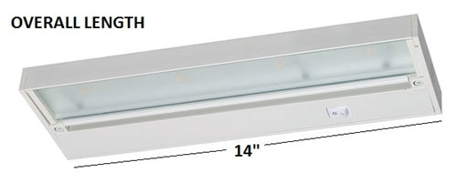 Juno Undercabinet Lighting UPL14-BL 12" 4-Lamp Pro LED Undercabinet Fixture, 5 Watts, 245 Lumens, Black Finish