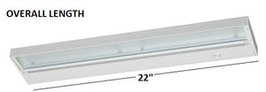Juno Undercabinet Lighting UPL22-WH 22" 6-Lamp Pro LED Undercabinet Fixture, 7.4 Watts, 454 Lumens, White Finish