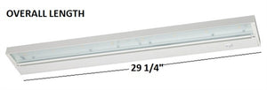 Juno Undercabinet Lighting UPL30-WH 30" 8-Lamp Pro LED Undercabinet Fixture, 9.5 Watts, 494 Lumens, White Finish