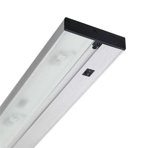 Juno Under Cabinet Lighting Led UPLED30 30K 80CRI SL 6CP NS 30" Pro Dimmable Fixture, 10.7 Watts, 601 Lumens, No Rocker Switch, with Portable 6" Cord and Plug, Silver Finish