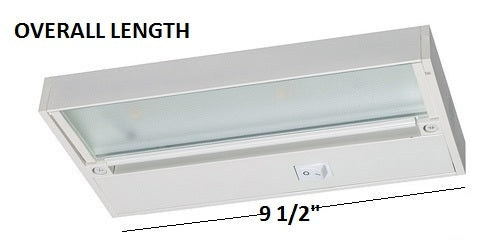 Juno Under Cabinet Lighting Led UPLED09-SL 9" 2-Lamp Pro Dimmable Fixture, 3.2 Watts, 150 Lumens, Silver Finish