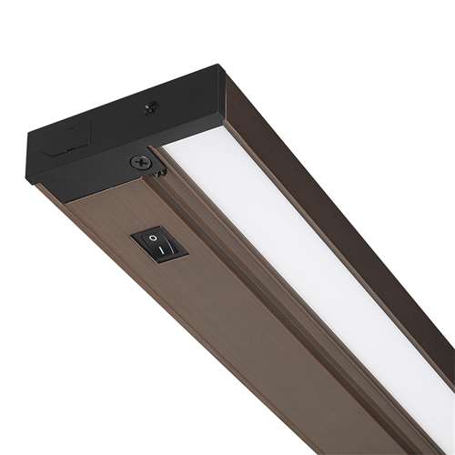 Juno Undercabinet Lighting UPS22 30K 90CRI BZ NS 22" Dimmable Pro-Series SoftTask LED, 3000K, No Rocker Switch, Direct Wire, Brushed Bronze Finish