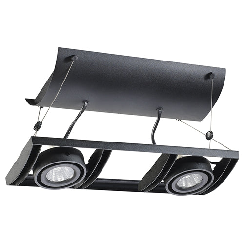 Juno Track Lighting XT16201-39H-BL AVIO Two Lamp - HID Metal Halide 39W CMH MR16 GX10 Unit, Black Color