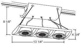 Juno Track Lighting XT16301BL AVIO Three Lamp - Low Voltage 20-50W MR16 Unit, Black Color
