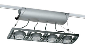 Juno Track Lighting XT16401-20H-SL AVIO Four Lamp - HID Metal Halide 20W CMH MR16 GX10 Linear Unit, Silver Color
