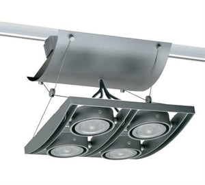 Juno Track Lighting XT16404-20H-GP AVIO Four Lamp - HID Metal Halide 20W CMH MR16 GX10 Quad Unit, Graphite Color