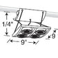 Juno Track Lighting XT16404-39H-BL AVIO Four Lamp - HID Metal Halide 39W CMH MR16 GX10 Quad Unit, Black Color