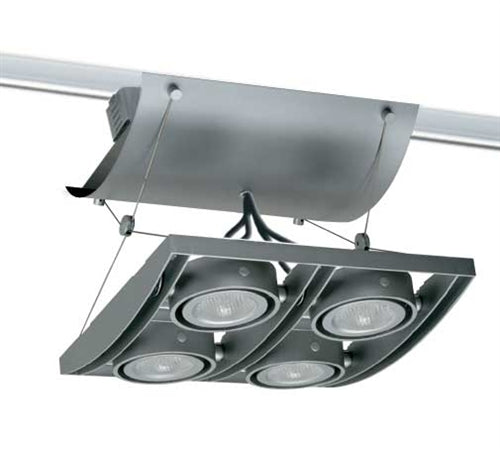 Juno Track Lighting XT16404-39H-GP AVIO Four Lamp - HID Metal Halide 39W CMH MR16 GX10 Quad Unit, Graphite Color