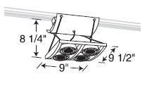 Juno Track Lighting XT16404WH AVIO Four Lamp - Low Voltage 20-50W MR16 Quad Unit, White Color