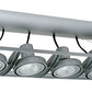 Juno Track Lighting XT30401SL AVIO Four Lamp - Line Voltage 35-75W PAR30 Linear Unit, Silver Color