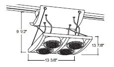 Juno Track Lighting XT30404WH AVIO Four Lamp - Line Voltage 35-75W PAR30 Quad Unit, White Color