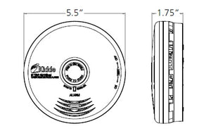 Kidde i12010SCO (21010408N) Worry Free 10 Year Sealed Lithium 120V AC Wire in with Battery Back up Combination Smoke and Carbon Monoxide CO Alarm (Upgraded to CUAC10YFEX-V + 20-9003)