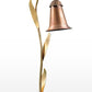 Kim BN10 40W A19 Incandescent 120V Traditional Floral Landscape Light, Spun Copper Hood, Cast Bronze Husk, Verde Patina Finish