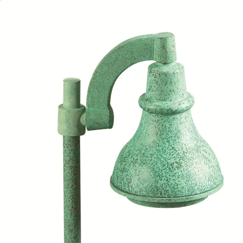 Kim Lighting BN167/3L3KUV/VG 120/277 Volt Die-Cast Brass LED Landscape Path Bell Light, 5.3W, 3 LEDs, 3000K, Verde Green Finish