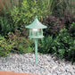 Kim Lighting BN192/3L5KUV/VG/H60VG 13-inch stem LED 120V Brass Traditional Landscape Light, 5.2W, 3 LEDs, 5100K, Copper Pagoda Hood, Verde Green Patina Finish