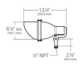Kim Lighting C24S3/9L5KUV LED 120 to 277V Spun Copper Landscape Light, 350mA, 11W, 9LEDs, 5100K, Spot, Natural Copper and Bronze Finish