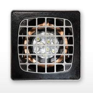 Kim Lighting C54F3/9L5KUV Well Light, 120 to 270V LED, Narrow Flood Optic, 350mA, 11W, 9 LEDs, 5100K, Spun Copper and Bronze Clamping Ring