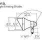 Kim Lighting C700F3/12L5KUV/VG 120-277V LED Die-Cast Brass Landscape Light, Scarab Style, Narrow Flood, 350mA, 14W, 12 LEDs, 5100K, Verde Green Patina Finish