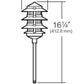 Kim Lighting EL120GR 100W A21 Incadescent 120V Die-Cast Aluminum Louevered Body Landscape Light, Verde Green Finish