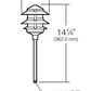 Kim Lighting EL121DB 75W A19 Incadescent 120V Die-Cast Aluminum Louevered Body Landscape Light, Dark Bronze Finish