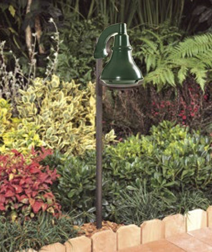 Kim Lighting EL167/9L3KUV/GR 120/277 Volt Die-Cast Aluminum LED Landscape Path Bell Light, 11.9W, 9 LEDs, 3000K, Verde Green Finish