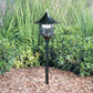 Kim Lighting EL180DB/H60DB 13-inch Stem 60W A19 Incandescent 120V Die-Cast Aluminum Traditional Landscape Light, Aluminum Pagoda Hood, Dark Bronze Finish
