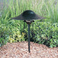 Kim Lighting EL188/3L3KUV/DB/H70DB 8-inch Stem LED 120V Die-Cast Aluminum Traditional Landscape Light, 5.2W, 3 LEDs, 3000K, Aluminum Mushroom Hood, Dark Bronze Finish