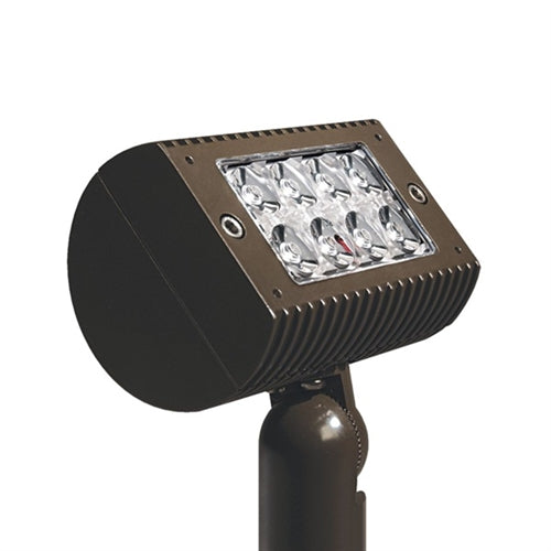 Kim Lighting EL218W5/8L4KUV/DB 120-277V LED Die-Cast Aluminum Micro Flood Landscape Light, Wide Flood, 550mA, 8 LEDs, 4000K, Dark Bronze Finish