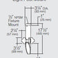 Kim Lighting EP17 Landscape Light PVC Post, 1/2" NPT Mount, Corrosion Free and UV Resistant, 17-1/2" Post Length, Black Finish