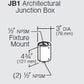 Kim Lighting JB1/BL-P Architectural Junction Box Die-Cast, Low Copper Aluminum with 1/2" NPSM Fixture Mount, Black Finish
