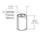 Kim Lighting JB1/VG-P Architectural Junction Box Die-Cast, Low Copper Aluminum with 1/2"NPSM Fixture Mount, Verde Green Finish