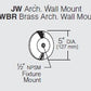 Kim Lighting JW/DB-P Architectural Wall Mount, Die-Cast Aluminum with 1/2" NPSM Fixture Mount, Dark Bronze Finish