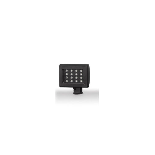 Kim Lighting KFL1-16L-40-4K7-MF-UNV-K-DBS-HS-JBR21 40W LED Floodlight, 4000 Lumens, 4000K, 70 CRI, Medium Flood, 120-277V, Threaded Knuckle Mount, Dark Bronze Gloss Smooth, Half Glare Shield Optic,  (2) 1/2" NPT in Sides (2) 1/2" NPT in Bottom