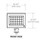 Kim Lighting KFL3-40L-90-3K7-WF-UNV-K-DBT 90W LED Floodlight, 10000 Lumens, 3000K, 70 CRI, Wide Flood Beam Spread, 120-277V, Threaded Knuckle, Dark Bronze Matte Textured