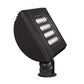 Kim Lighting KFL3-40L-90-4K7-WF-UNV-K-DBT 90W LED Floodlight, 10000 Lumens, 4000K, 70 CRI, Wide Flood Beam Spread, 120-277V, Threaded Knuckle, Dark Bronze Matte Textured