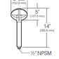 Kim Lighting KLV101DB 20W-35W T3/T4 Halogen 12V Die-Cast Aluminum, Path Pilot Landscape Light, Dark Bronze Finish