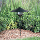 Kim Lighting KLV190/3L3K/GR/H80GR 13-inch Stem LED 12V Die-Cast Aluminum Traditional Landscape Light, 5.2W, 3 LEDs, 3000K, Aluminum Cone Hood, Verde Green Finish