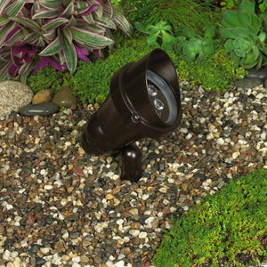 Kim Lighting KLV720DB 12V Die-Cast Aluminum Landscape Light, Scarab Style, 20W-75W MR16 Halogen, Dark Bronze