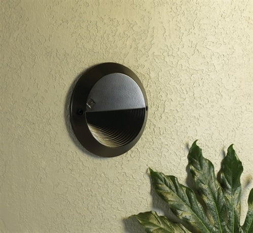 Kim Lighting KLV817/3L4K/BL LED 12V Die-Cast Aluminum Round Landscape Step Light, 5.3W, 3 LEDs, 4200K, Black Finish