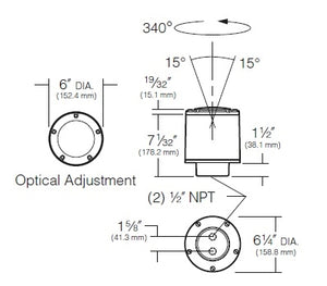 Kim Lighting LTV761 50W PAR20 Halogen 120 Volt Die-Cast Brass In Grade-Minivault Landscape Light, Natural Brass Finish