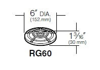 Kim Lighting LTV766/RG60 75W MR16 Halogen 12 Volt Die-Cast Brass In-Grade Minivault Landscape Light, with Rock Guard Lens Ring, Natural Brass Finish