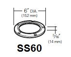 Kim Lighting LTV766/SS60 75W MR16 Halogen 12 Volt Die-Cast Brass In-Grade Minivault Landscape Light, with Stainless Steel Lens Ring, Natural Brass Finish