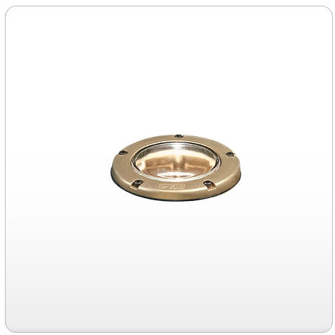Kim Lighting LTV767NF/6L4K120 120 Volt Die-Cast Brass LED In-Grade Minivault Landscape Light, 7.2W, 6 LEDs, 4200K, Narrow Flood Beam, Natural Brass Finish