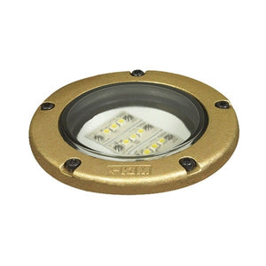 Kim Lighting LTV767SP/6L3KUV/RG60 9.6W In-Grade Minivault Die-Cast Brass LED, Spot Distribution, 120-277V, 3000K, Rock Guard