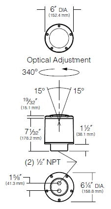 Kim Lighting LTV767SP/6L5K120 120 Volt Die-Cast Brass LED In-Grade Minivault Landscape Light, 7.2W, 6 LEDs, 5100K, Spot Beam, Natural Brass Finish