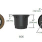 Kim Lighting LTV81FFWW36L4KUVSR Landscape In-Grade Light vault 8 Flat Frame, 13" Diameter, Wall Wash Distribution, 36 LEDs, 4000K, 120-277V, Slip-Resistant Lens