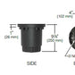 Kim Lighting LTV82FFWW16L3KUVPLRCA82 Landscape In-Grade Light vault 8 Flat Frame, 10-3/8" Diameter, Wall Wash Distribution, 16 LEDs, 3000K, 120-277V, Prismatic Lens, with Rebar Cage Anchor