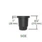Kim Lighting LTV83FFNF12L4KUVSRRCA83 Landscape In-Grade Light vault 8 Flat Frame, 7-15/16" Diamater, Narrow Flood Distribution, 12 LEDs, 4000K, 120-277V, Slip-Resistant Lens, with Rebar Cage Anchor
